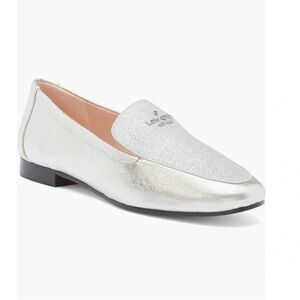 KATE SPADE NEW YORK CITY LIGHTS LOAFERS IN SILVER 8